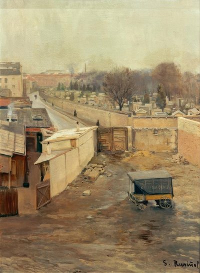 Kilátás a Montmartre temetőre alkotó: Santiago Rusiñol