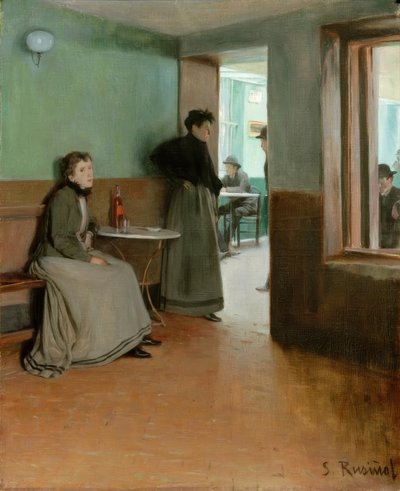 Akvárium (egy kávézó belseje) alkotó: Santiago Rusiñol