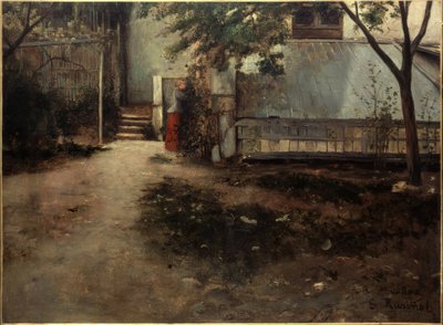 A házam udvara alkotó: Santiago Rusiñol