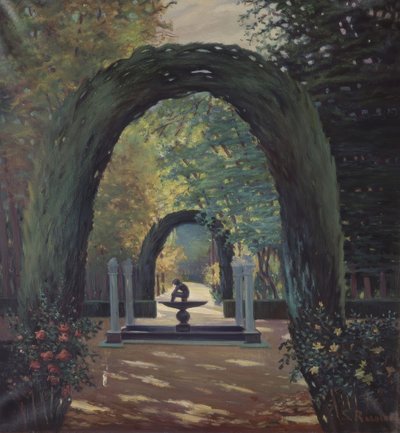El Niño de la Espina szökőkútja - Aranjuez kertjei alkotó: Santiago Rusiñol