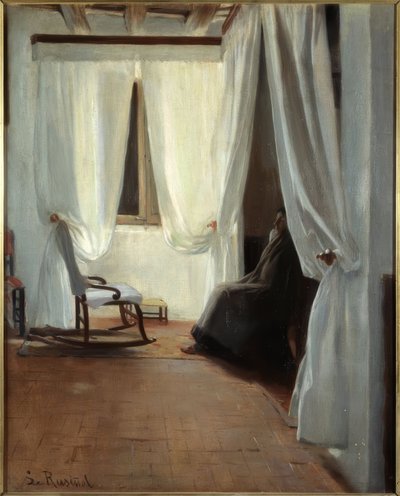 Beteg nő alkotó: Santiago Rusiñol