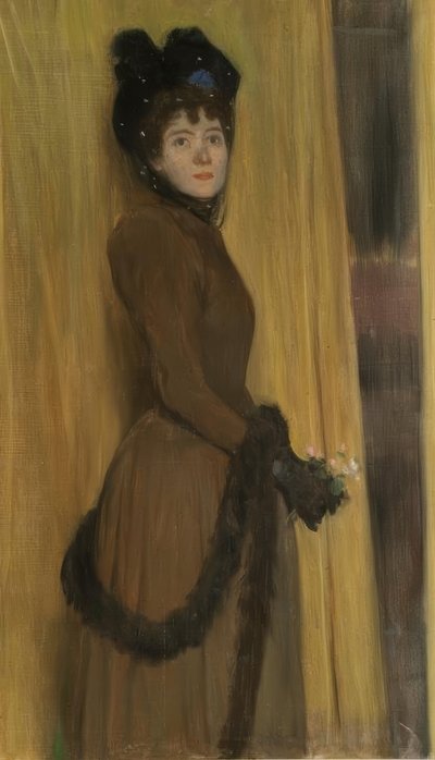 Portré Miss Mc Flower alkotó: Santiago Rusiñol