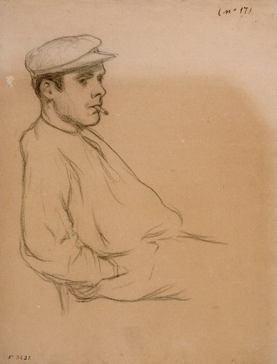 Egy férfi portréja alkotó: Santiago Rusiñol