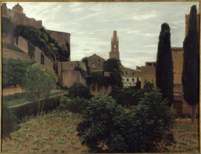 Santiago Rusiñol / „Girona, III”, c. 1925, Olaj, vászon, 93 × 123 cm. alkotó: Santiago Rusiñol