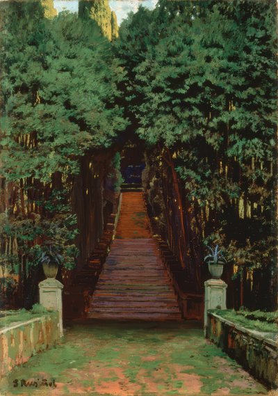 Lépcső a kertben alkotó: Santiago Rusiñol