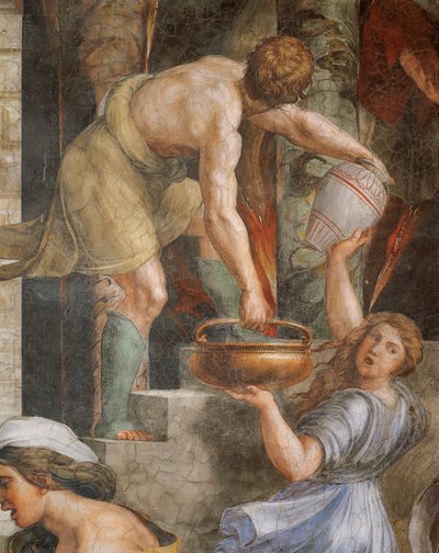 Tűz a Borgóban alkotó: Sanzio of Urbino (workshop) Raphael