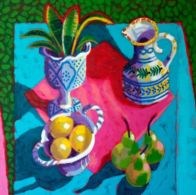 56-os csendélet, 2025 (akril, tábla) alkotó: Sara Hayward