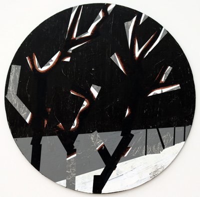 Twixt Heaven and Earth I-N (akril, kör alakú táblán) alkotó: Sara Hayward