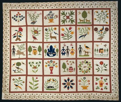 Album Quilt néven ismert ágytakaró alkotó: Sarah Ann Wilson