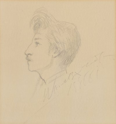 W. Graham Robertson portréja, dátum nélküli (grafit papíron) alkotó: Sarah Bernhardt