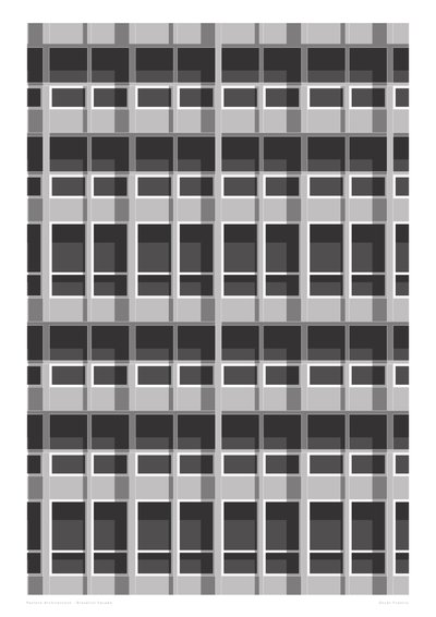 Brutalista homlokzat, 2015 (digitális) alkotó: Sarah Evans