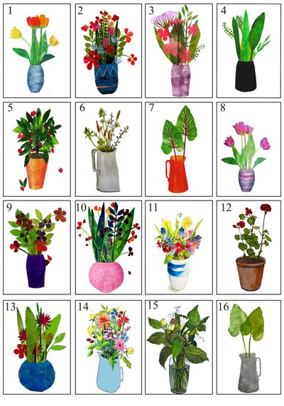 Edények és vázák 2021 (tinta, papír) alkotó: Sarah Thompson-Engels