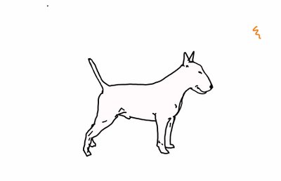 Bull terrier,2018,(digitális rajz) alkotó: Sarah Thompson Engels