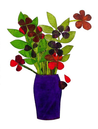 Lila edény 2020 (monoprint) alkotó: Sarah Thompson-Engels