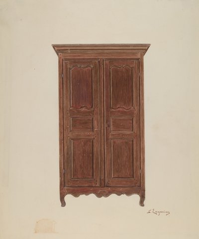Ruhásszekrény, c. 1939. alkotó: Sarkis Erganian