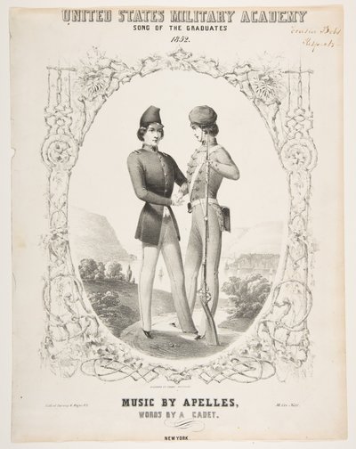 Amerikai Egyesült Államok Katonai Akadémia: A végzettek dala, 1852. alkotó: Sarony and Co