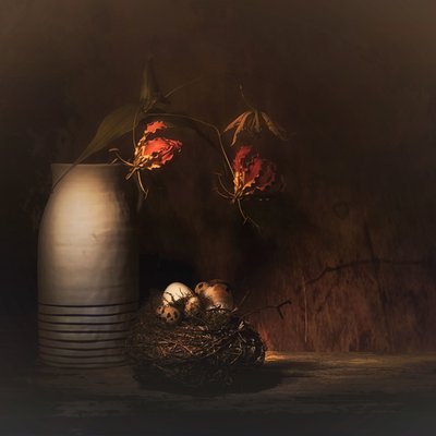 Rusztikus virágos csendélet alkotó: Saskia Dingemans