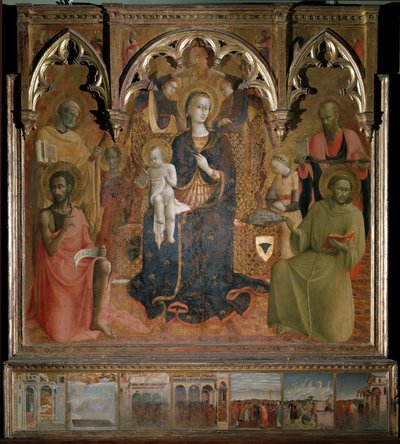 Havas Boldogasszony poliptichonja - Tempera fán alkotó: Sassetta (c.1392 1450)