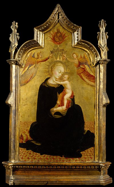 Madonna és gyermeke angyalokkal, kb. 1445-50. alkotó: Sassetta