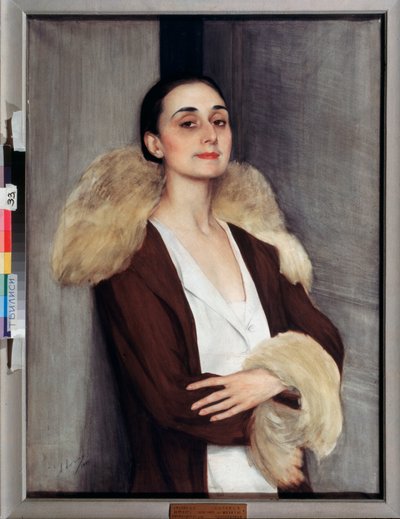 Melita Csalokashvili portréja, 20. század (tempera) alkotó: Savelij Abramovich Sorin