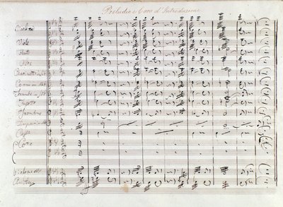 Mercadante Il bravo című operája (1842) előjátékának első oldala alkotó: Saverio Mercadante