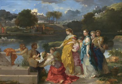 Mózes megtalálása c. 16551660. alkotó: Sébastien Bourdon
