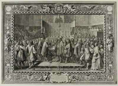 A franciák és a svájciak közötti szövetség megújítása 1663-ban alkotó: Sébastien Le Clerc the elder