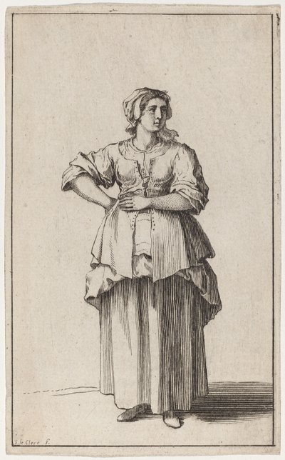 Álló szolgálóasszony alkotó: Sébastien Le Clerc the elder