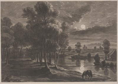 Holdfényes folyó táj alkotó: Schelte Adams Bolswert, after Sir Peter Paul Rubens