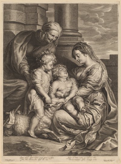 A Szűz és a Gyermek Szent Annával és Szent Jánossal alkotó: Schelte Adams Bolswert, after Sir Peter Paul Rubens