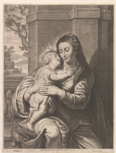 Mária gyermekével alkotó: Schelte Adamsz. Bolswert