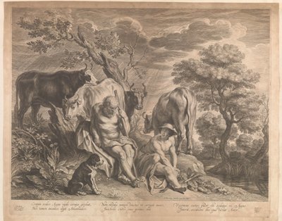 Mercury és Argus alkotó: Schelte Adamsz. Bolswert
