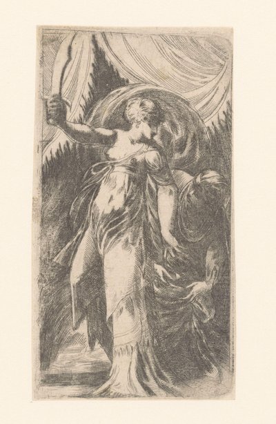 Judit Holofernész fejével egy zsákban alkotó: Schiavone (attributed to)