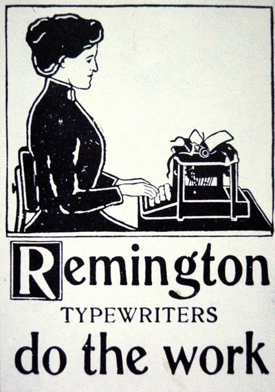 Remington írógépek hirdetése alkotó: School American