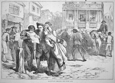 A bostoniak a bélyegtörvényt olvassák alkotó: School American