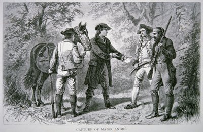 John Andre őrnagy elfogása (litho) alkotó: School American
