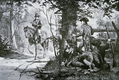 John Andre őrnagy elfogása (litho) alkotó: School American