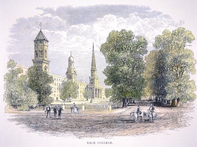 Yale Egyetem, New haven, Connecticut (színes litho) alkotó: School American