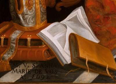 Szent Ágoston a Szent Mária imádatában alkotó: School Belgian