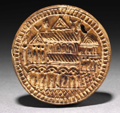Eulogia (áldásos) kenyérforma, 600-900-as évek (fa) alkotó: School Byzantine