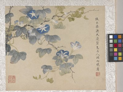 8 leveles virágalbum, 1700-as évek közepe (tinta és szín, papír) alkotó: School Chinese
