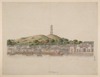 A Gyöngy-folyó torkolatvidékének helyszíneiről készült akvarell vázlatok sorozata alkotó: School Chinese