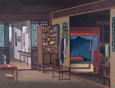 Hozzáadás. Vagy. 2190 Rajz egy kínai tisztviselő házának belsejéről alkotó: School Chinese
