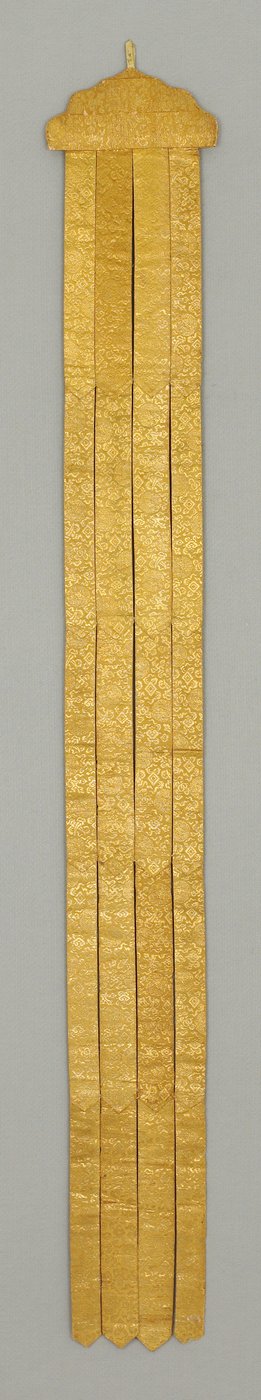 Banderole/Temple Hanging, 18. század körül (selyembrokát) alkotó: School Chinese