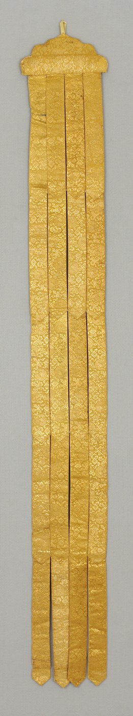 Banderole/Temple Hanging, 18. század körül (selyembrokát) alkotó: School Chinese