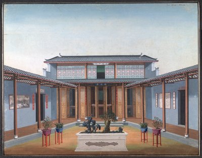 Honam templom – udvar lakónegyedekkel alkotó: School Chinese