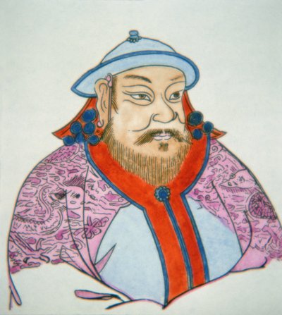 Kublai Khan (színes tinta papíron) alkotó: School Chinese