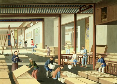 Porcelángyártás (gouache, papír) alkotó: School Chinese
