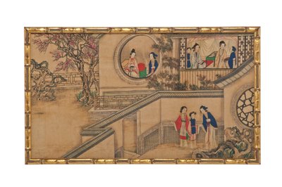 Huszonnégy jelenet egyike az Álom a vörös kamrából alkotó: School Chinese