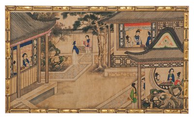 Huszonnégy jelenet egyike az Álom a vörös kamrából alkotó: School Chinese